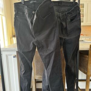 Denim Forum/Mother Women’s washed black Slim Jeans